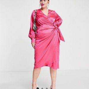 Shocking pink dress. Beautiful for a spring wedding! Worn once.